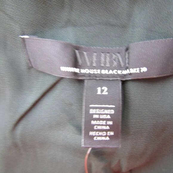 NEW WHITE HOUSE BLACK MARKET Womens Sleevless V-Neck Smocked Midi Dress Size 12 - Picture 6 of 10